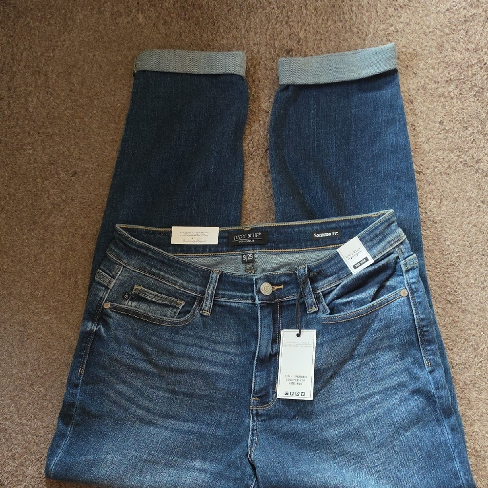 Judy Blue Medium Wash Cuffed Skinny Jeans